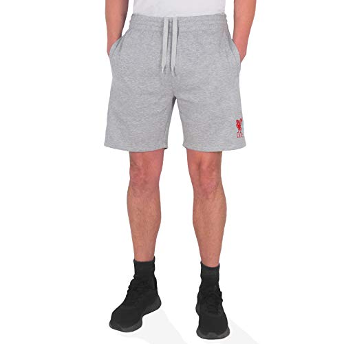 Liverpool FC - Pantalones Cortos de Fitness para Hombre - Forro Polar - Producto Oficial - Gris - XL Cover