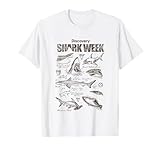 Shark Week Infographic Sharks Textbook Jumble T-Shirt