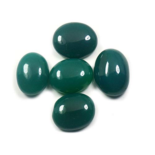 Pierres précieuses onyx vert lot de 5 pour créer vos bijoux de lithothérapie