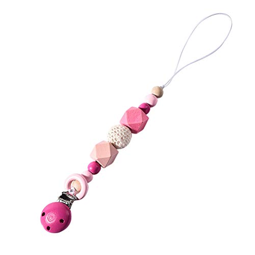 Healifty Clipes de chupeta para bebês com miçangas para dentição, espaçadores multiestilos e suporte