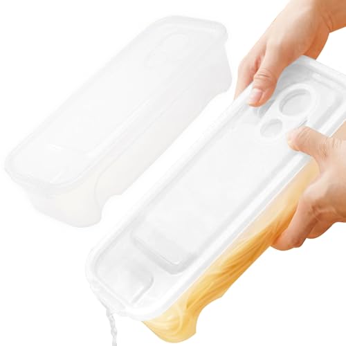 Olla de espaguetis para microondas – Juego de cocina apilable para pasta, recipiente apto para microondas, práctica caja de almacenamiento de alimentos, fideos multiusos | para el hogar, cocina