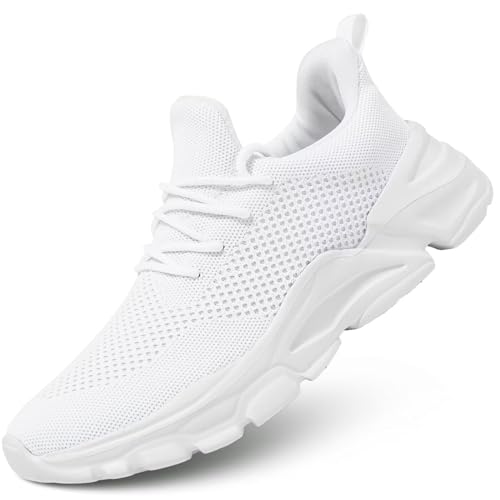 Image of Wrezatro Men's Slip on Walking Shoes Ultra Light Breathable Non Slip Running Shoes Casual Fashion Sneakers Mesh Workout Sports
