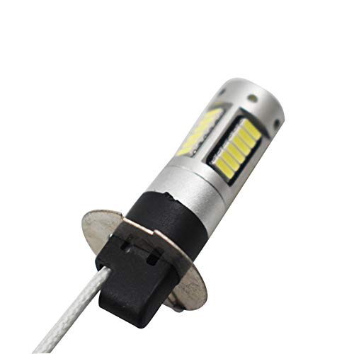 Image of munirater 2pcs H3 30-SMD 4014 LED Bulbs XENON 6000K White 12V Car Fog Light Lamp