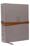 NKJV, Journal the Word Bible, Cloth over Board, Gray, Red Letter, Comfort Print: Reflect, Journal, or Create Art Ne ...
