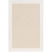 DesignOvation Beatrice Framed Linen Fabric Pinboard, 18x27, White