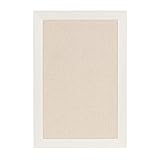 DesignOvation Beatrice Framed Linen Fabric Pinboard, 18x27, White