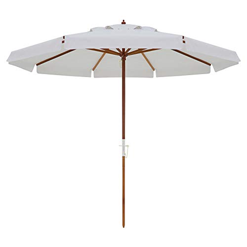 Ombrellone Bagum com Armação em Madeira 3m Branco 300801 - Belfix