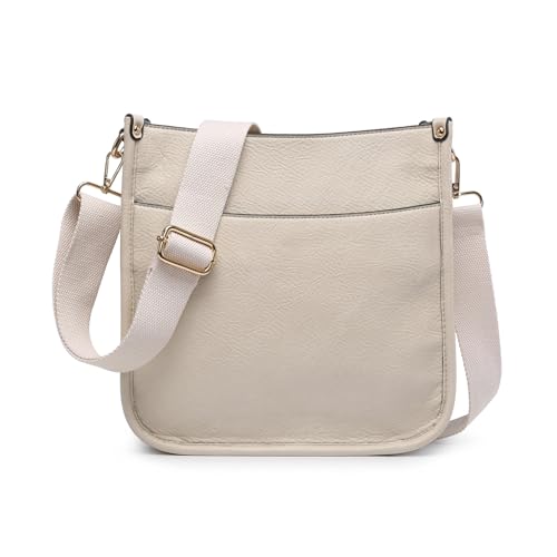 Image of Posie Crossbody Bags for Women Trendy Vegan Leather Hobo Purses Shoulder Handbags with Wide Adjustable Guitar Strap