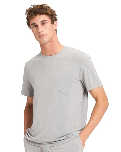 Cozy Earth - Cozy Earth Men's Stretch-Knit Lounge Tee - Heather Grey - Best Deal on Amazon