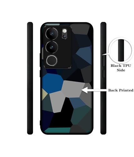 Image of Mathematical Shape Design Premium 2D Printed Metal Back Case Cover for Vivo V29 5G / V29 Pro 5G, Multicolor
