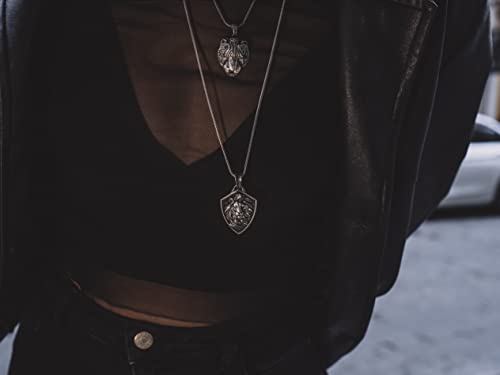 Collar de León de Plata para Hombre Hecho a Mano