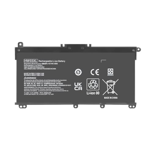 Batterie ordinateur HP HW03XL L97300-005 de 11.34V 41.04Wh haute capacité stable