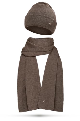 NYTTED® Merino Mütze und Schal Set für Damen & Herren | Made in G...
