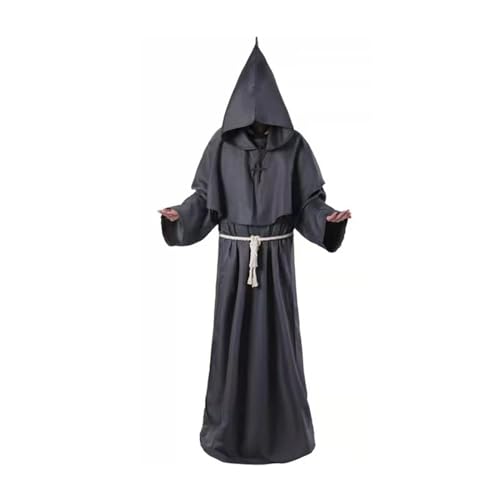 Robe de moine d'Halloween costume homme médiéval de prêtre pour soirée à thème