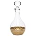 Whiskey Decanter Wine Carafe, Gold Plated Premium Glassware Hand Crafted Drinkware, Gift for her