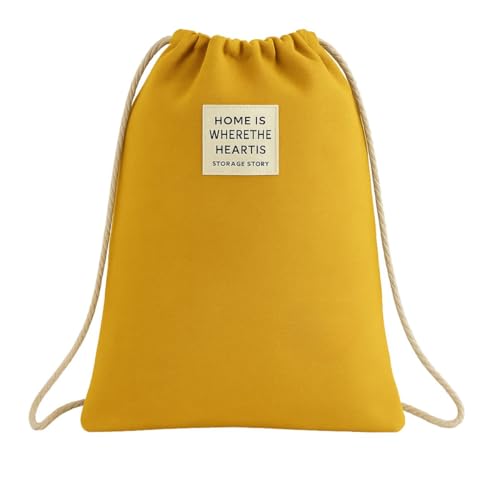 Mochila Unissex Lona De Costas Praia Verão Lona Sacola Academia Multiuso Jogador (Amarelo)