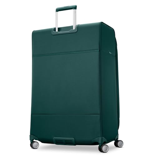 Image of Samsonite UpLIFT Lightweight Large Checked Softside Luggage with Spinner Wheels - Expandable - Airline-Approved, Polyester Soft Suitcase for Ultra Light Travel - Emerald Green