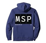 MSP Airport Code Minneapolis Minnesota World Traveler Pullover Hoodie