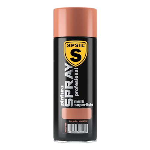SPSIL Pintura Spray Brillante Salmon pack of 1 400ml Metal Secado RápidoPintura Profesional Interior