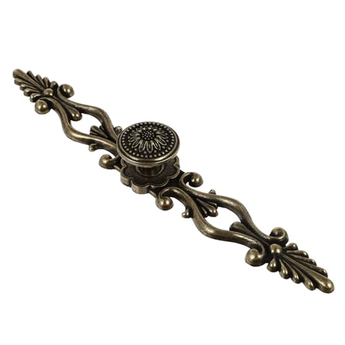 Ipetboom Tiradores de Bronce Antiguo para Muebles Manijas de Aleación de Zinc Vintage para Armarios y Ropero Estilo Europeo Tallado Grande