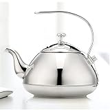 Large Capacity Thickened Stainless Steel Gold Teapot Coffee Pot Kettle with Brewer Filter Coffee Pot