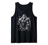 Gorilla Muscular Muscles Bodybuilding Cartoon ape Tank Top