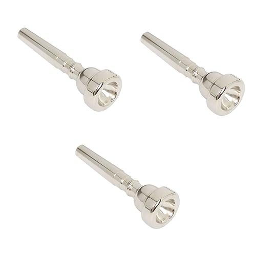 Supvox 3stücke Trompetenmundstück Aus Kupfer Silbernes Ersatzteil Für Trompete Präzise Klangqualität Geeignet Für Anfänger Und Profis Trompete Und Hohe Lagen