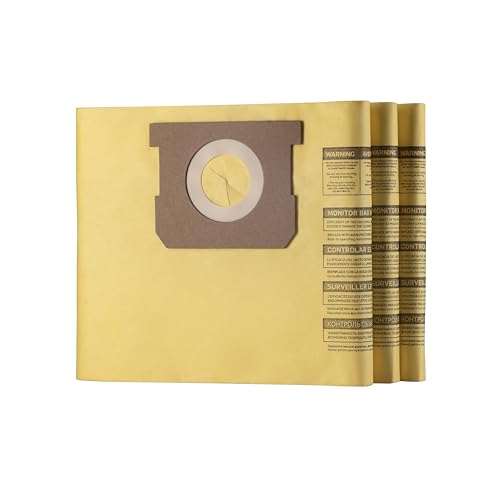 3-Pack Type D Vacuum Filter Bags for Shop-Vac 4 Gallon