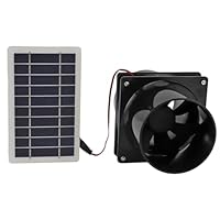 AILOOCEDI 12 V 10 W Solarbetriebener Abluftventilator, Effiziente Kühlung und Windzirkulation, für Dachböden, Gewächshäuser, Wohnmobile, Boote, ABS-Material