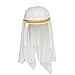 Arabic Hat Adult Arabian Desert Prince Hat Novelty Middle Eastern Hat Wrap Halloween Cosplay Hat White Arab Headpiece