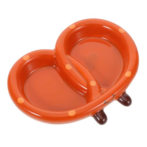 EPIGEIST 陶磁器製の仕切り付き小皿 醤油皿 調味料トレイ 多用途でコンパクトなスナックプレート 可愛いデザインで家やパーティーに