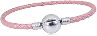 KunBead Jewelry Leather Charms Bracelets for Jewellery Making for Women Teen Girls 19cm with Clip Lock Clasp for Bead Charms