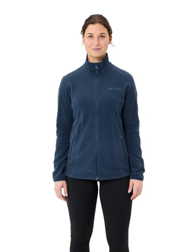 VAUDE Damen Rosemoor Fleecejacke, Zip-In-Funktion, angenehm warm und atmungsaktiv, dark sea, 40