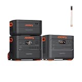 Jackery Explorer 2000 Plus Portable Power Station (2-Pack) with 1x Extra Battery & Parallel Connector, 6128Wh LiFePO4 Battery Pack, 6000W Max Output, Expandable Essential Home Backup Generator