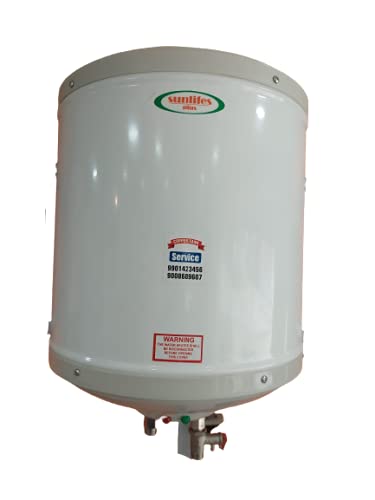 SUNLIFES PLUS SOLAR SYSTEMS | Electric Storage Water Heate 15 L | Glass Line Inner Tank ( White & Light Grey Color)