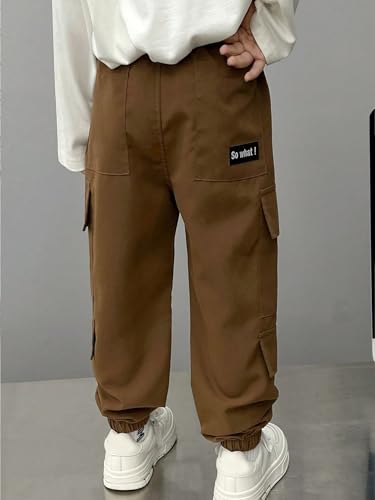 Image of TAGAS Boys Boys Side Pocket Cargo Pant || Cargo Pants|| Regular Slim Cargo for Kids ||Relaxed Trouser ||Pant for Boys ||Boy Loose Comfortable Cargo ||Boys Joggers||