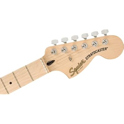 Squier Affinity Series Stratocaster Electric Guitar, Black, Maple Fingerboard