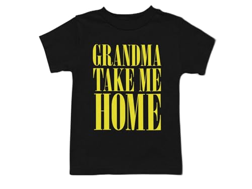 Baby Moo's Grandma Take Me Home Grunge Music Band Baby, Toddler & Kids T-Shirt | Unisex Cool Rock Music Short Sleeve Top | Alternative Kids Gifts UK (as8, Age, 6_Months, 12_Months) Black