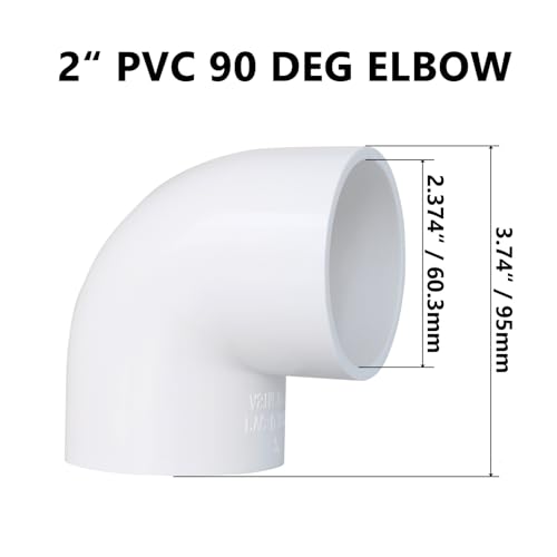 Codo de 2 pulgadas PVC 11 codo de 2 pulgadas pvc marca TALEGEN (2)