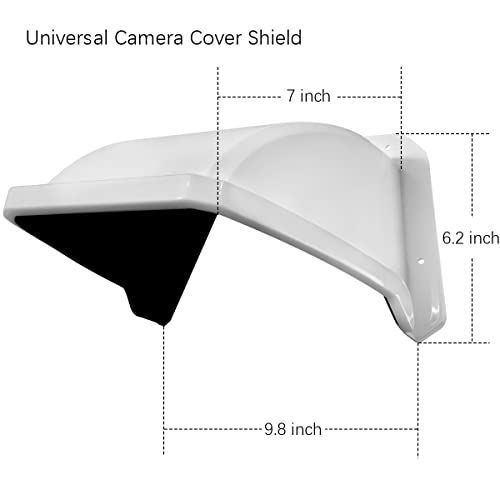 OOSSXX Universal Security Camera Sun Rain Cover Shield Cover Shield for Surveillance Camera Protective Roof for Dome/Bullet Outdoor Camera (White)
