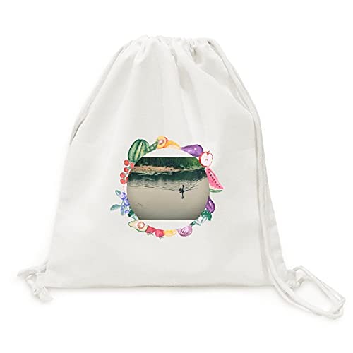 Sac en tissu pliable lake photography pour vos pique-niques et marchés