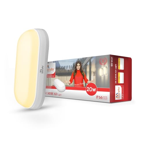 Murphy 20W LED Oval Bulkhead Wall Lamp, White Pack of 1 - Image 2