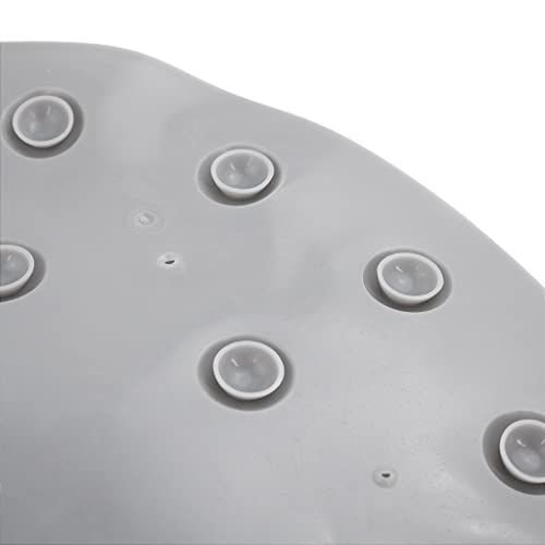 Tapete antiderrapante para box de banheiro com lava pés, massageador e ventosas (Cinza)