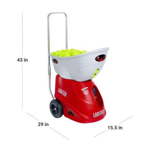 LOBSTER Sports Elite Tennis Ball Machine - Auto Portable Tennis Ball Launcher, Preloaded & Custom Drills, Spin Control, Lob Elevation Switch, Ball Speed (up to 80MPH), with Multi-Function Remote - Image 3