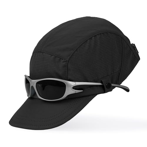 Image of CLAPE Snapback 5 Panel Hat for Men Flat Bill Funny Trucker Hats Running