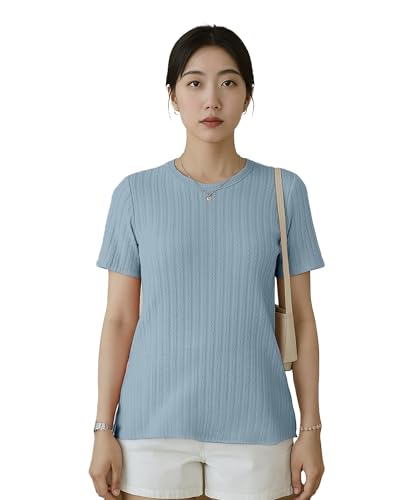 Image of SHODOX Women's Polycotton Regular Fit Half Sleeve Solid Round Neck Tshirt for Women (Pack of 1)