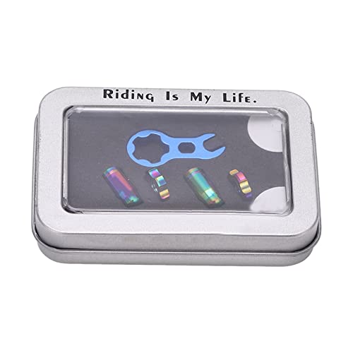 Set de 7 tapones de válvula para bicicleta de aleación de titanio con alta dureza, color brillante, 3x2.6mm miniatura 6