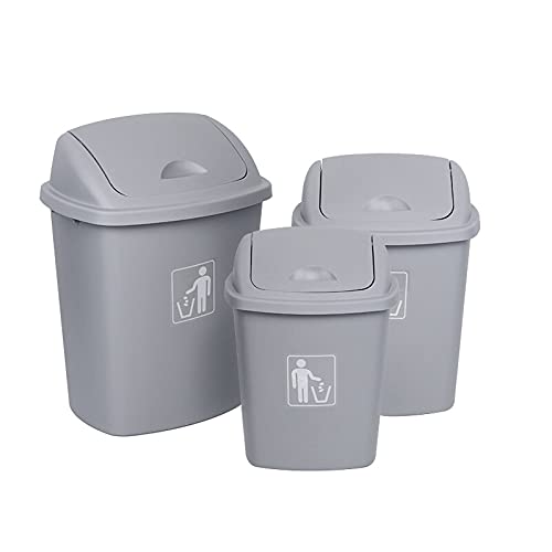 Caneca de basura con tapa basculante rojo 30L miniatura 4