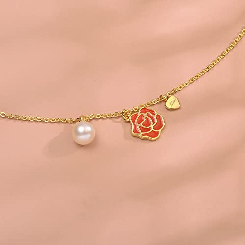Pendentif perle d'eau douce contre les allergies, chaîne argent 925 - 5