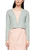 bolero petrol satin ohne Verschluss s.Oliver BLACK LABEL Damen Open Front-Jacke aus Feinstrick light petrol 46